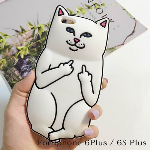 New Hot Pocket White Cat Soft Silicon Phone Back Cover Phone Case For iPhone 4 4S 5 5S SE 6 6S 6Plus 6SPlus