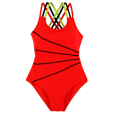 Andzhelika 2017 Swimsuit Girls One Piece Swimwear Solid Bandage Bodysuit Children Beachwear Sports Swim Suit Bathing Suit AK8675