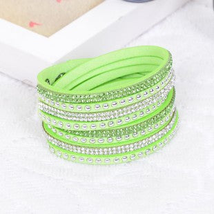 2016 Hot Selling ! New Women's Red Fashion Leather Bracelets For women Christmas Gifts New Year 18 Color ChoicesFree Shipping