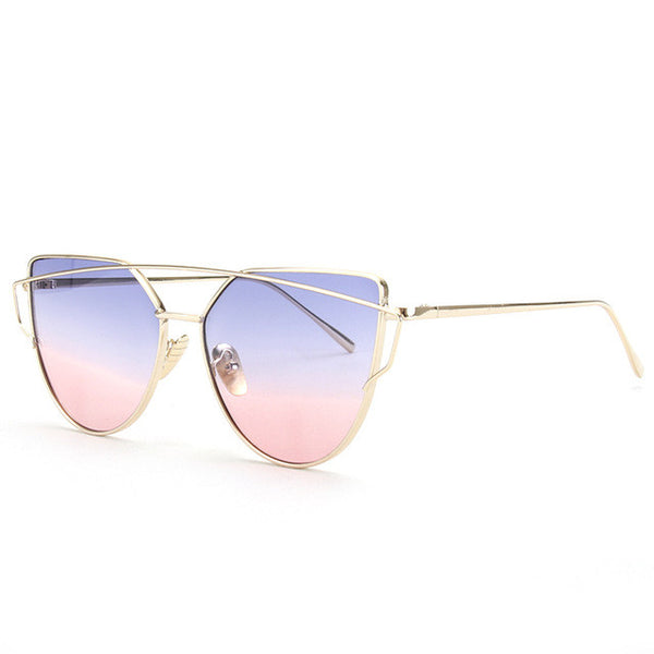 ROYAL GIRL NEW Brand Designer Women Sunglasses Metal Frame Flat Sun glasses Vintage Mirror Shades ss495