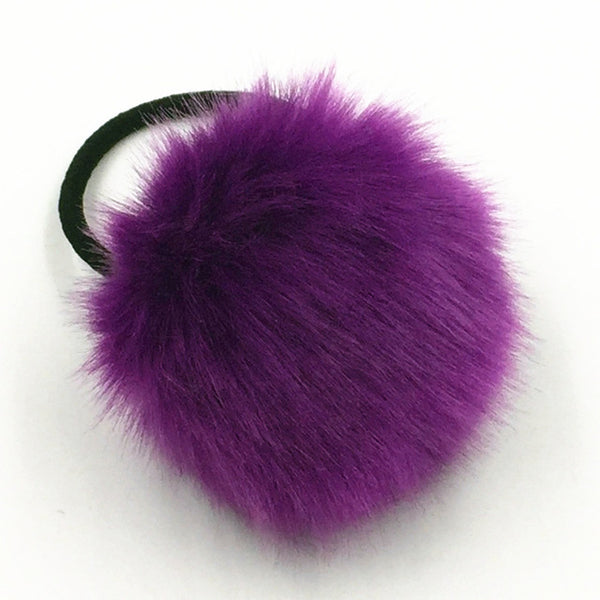 2017 New Artificial Rabbit Fur Ball Elastic Hair Rope Rings Ties Bands Ponytail Holders Girls Hairband Headband Hair Accessories
