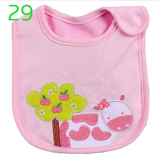 Baby Bibs Cute Cartoon Pattern Toddler Baby Waterproof Saliva Towel Cotton Fit 0-3 Years Old  Infant Burp Cloths Feeding Baby