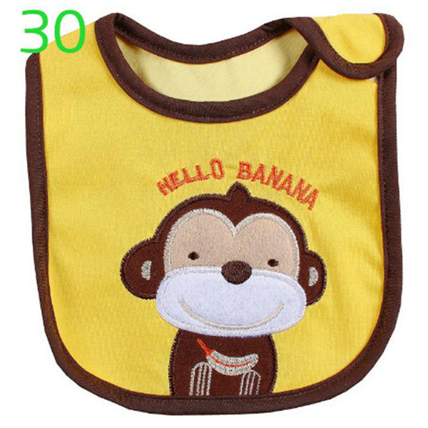 Baby Bibs Cute Cartoon Pattern Toddler Baby Waterproof Saliva Towel Cotton Fit 0-3 Years Old  Infant Burp Cloths Feeding Baby