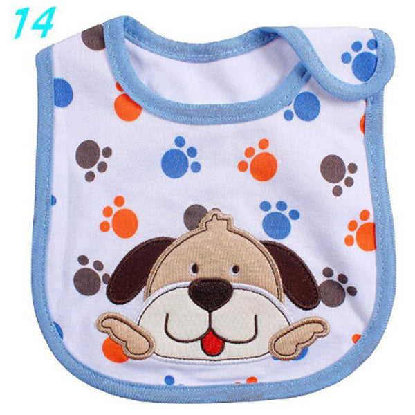 Baby Bibs Cute Cartoon Pattern Toddler Baby Waterproof Saliva Towel Cotton Fit 0-3 Years Old  Infant Burp Cloths Feeding Baby