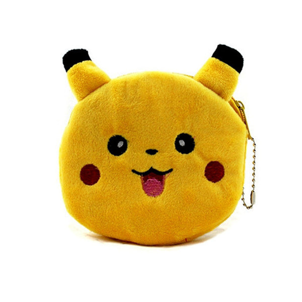 Cartoon Pokemon Pikachu Coin Purse Animals Hello Kitty Girls Plush Mini Wallet Change Wallet Women Key Coin Children Kids Gift