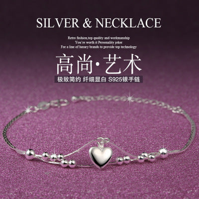 Silver Plated Refinement Simplicity Tassel Bracelets  Birthday Gifts For Women Wrist Charm Bracelets