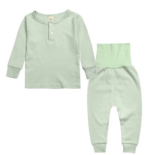 ST280 High quality 2016 children clothing set girl kids night pajama boys pajamas suit green / pink / yellow /  white 5 colors