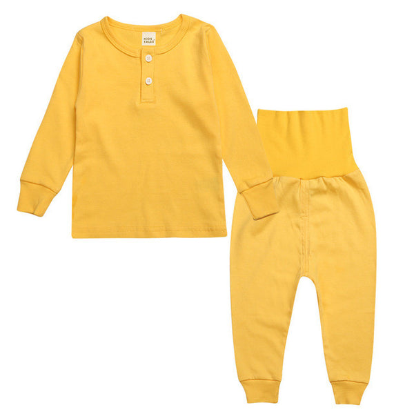 ST280 High quality 2016 children clothing set girl kids night pajama boys pajamas suit green / pink / yellow /  white 5 colors
