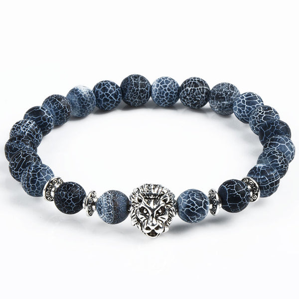 2017 Leopard Tiger Eye Lion Head Bracelet Owl Buddha beads Bracelets Bangles Charm Natural Stone Bracelet yoga Jewelry Men Women