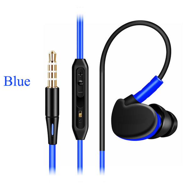 MOONBIFFY Sport Headphones Waterproof Earphones Running Sweatproof Stereo Bass Music Headset With Mic For All Mobile Phone