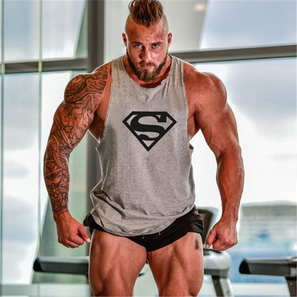 Skull Stringer Tank Top Men Professional Bodybuilding Vest Fitness Mens Sleeveless Crossfit Shirt Cotton Singlets Muscle Tops