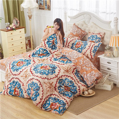 2017 Summer bedding set duvet cover queen size bed sheet morden bedding classic brown grid bedspread bed linen housse de couette
