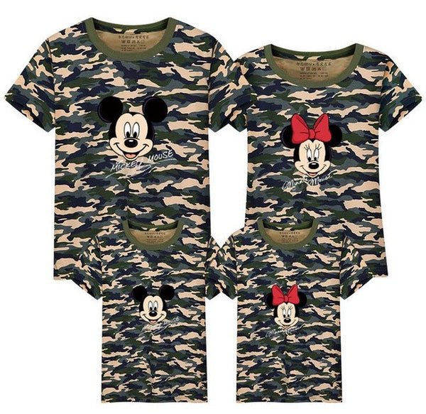 2017 mother father baby boys girls t-shirts mickey minnie family look matching mother and daughter clothes mother son outfits