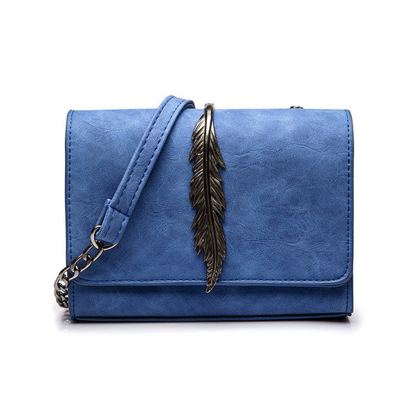 Herald Fashion Leaves Decorated Mini Flap Bag Suede PU Leather Small Women Shoulder Bag Chain Messenger Bag Autumn New Arrival