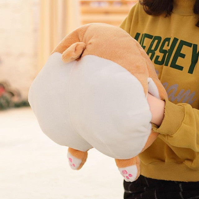 16" Novelty Corgi Dog Hip Hand Warmer Cartoon Animal Sofa Cushion Kids Pillow  Toy 42*42cm