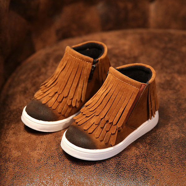 Kids Trainers Baby Shoes Girls Boys Boots 2016  Rubber Boot Baby Fashion Sport Shoes Superfly Original Tassel Shoes Comfortable