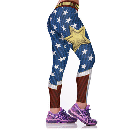 Fashion Active Women Sporting Leggings Sexy Fitness Pants Floral Gothic Wide Workout Clothing Waisted Sportswear 4L7