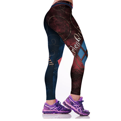 Fashion Active Women Sporting Leggings Sexy Fitness Pants Floral Gothic Wide Workout Clothing Waisted Sportswear 4L7