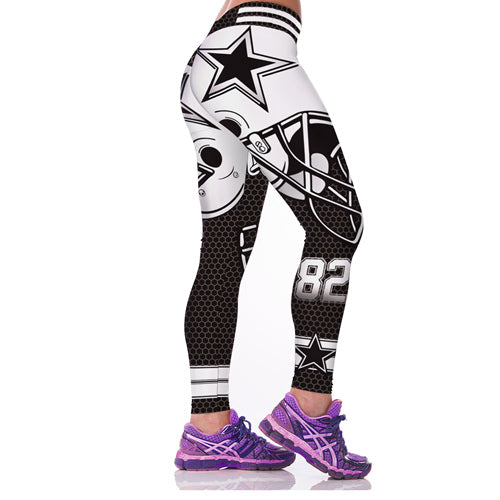 Fashion Active Women Sporting Leggings Sexy Fitness Pants Floral Gothic Wide Workout Clothing Waisted Sportswear 4L7