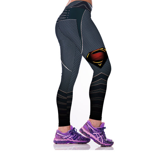 Fashion Active Women Sporting Leggings Sexy Fitness Pants Floral Gothic Wide Workout Clothing Waisted Sportswear 4L7