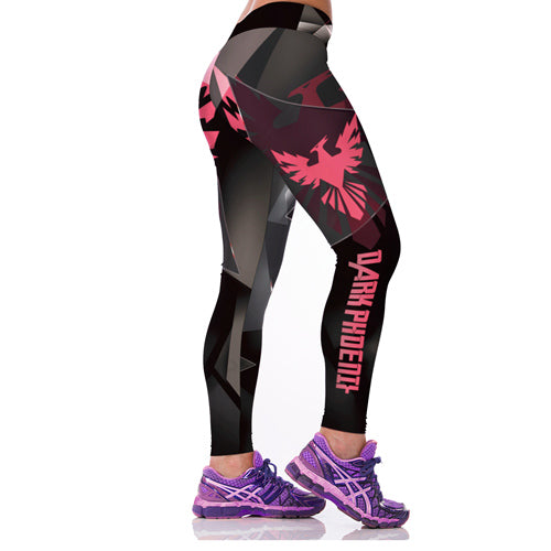 Fashion Active Women Sporting Leggings Sexy Fitness Pants Floral Gothic Wide Workout Clothing Waisted Sportswear 4L7