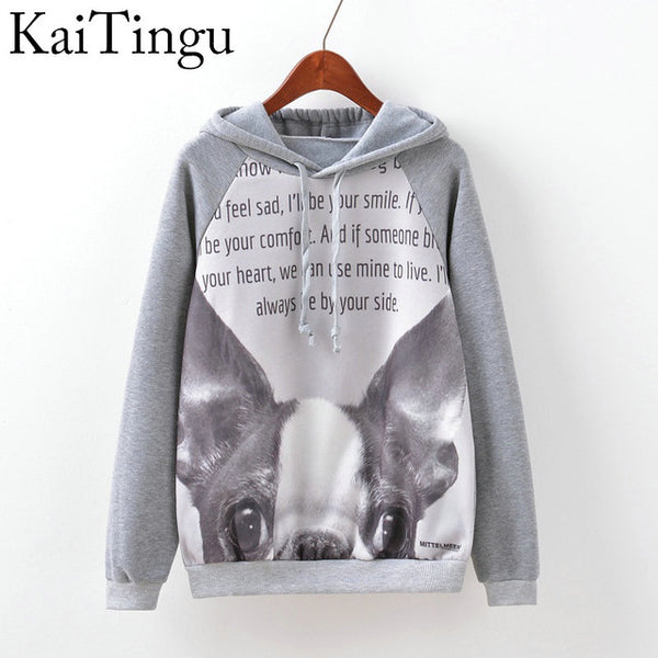 KaiTingu Brand Fashion Autumn Winter Long Sleeve Women Sweatshirt Harajuku Owl Print Hoodies Hooded Tracksuit Jumper Pullover