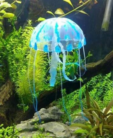 2016 Glowing Effect Fish Tank Decor Aquarium Artificial Silicone Vivid Jellyfish