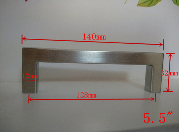 12*12mm Square Bar door handle Stainless Steel Kitchen Door Cabinet Handle Pull Knob 4.2"~24"