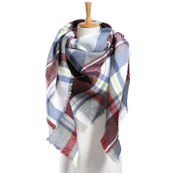 Top quality Winter Scarf Plaid Scarf Designer Unisex Acrylic Basic Shawls Women's Scarves hot sale VS051