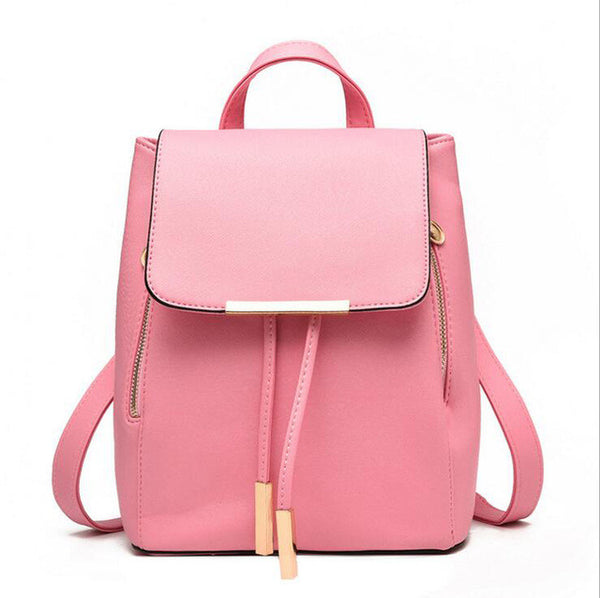 Fashion Women Backpack High Quality PU Leather Mochila Escolar School Bags For Teenagers Girls Top-handle Backpacks  Travel Bags