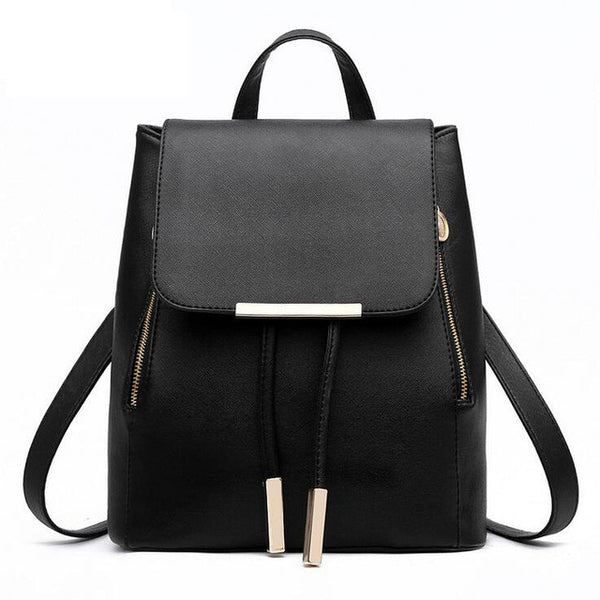 Fashion Women Backpack High Quality PU Leather Mochila Escolar School Bags For Teenagers Girls Top-handle Backpacks  Travel Bags