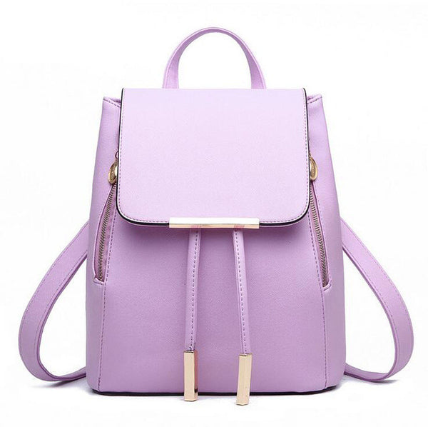 Fashion Women Backpack High Quality PU Leather Mochila Escolar School Bags For Teenagers Girls Top-handle Backpacks  Travel Bags