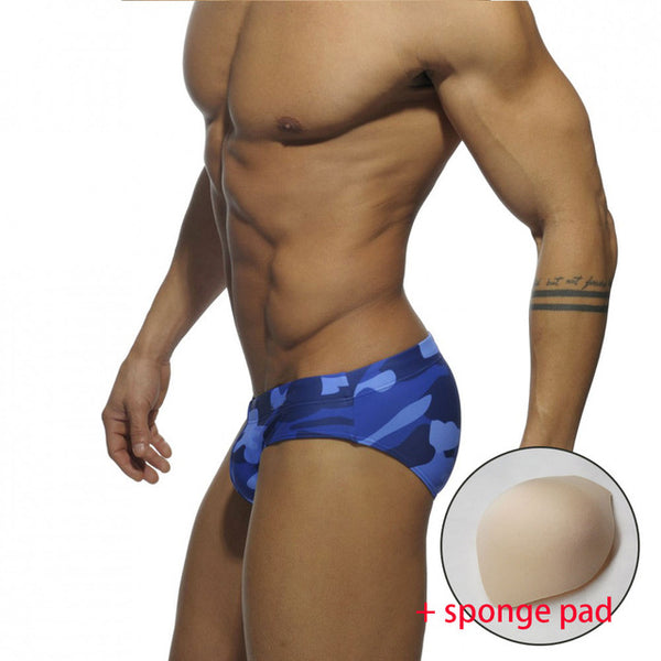 new man's Brand swimming Camouflage swim trunks  sexy low waist swimming briefs swimwear boxers patchwork color  hot sell Summer