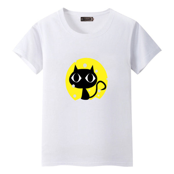 Dandeqi Naughty Black Cat 3D T shirt Women Lovely Shirt Good Quality Comfortable Brand Shirts Soft Tops