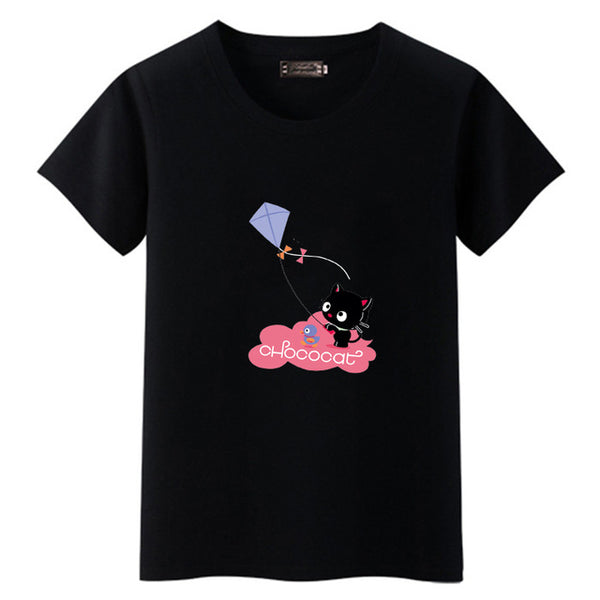 Dandeqi Naughty Black Cat 3D T shirt Women Lovely Shirt Good Quality Comfortable Brand Shirts Soft Tops