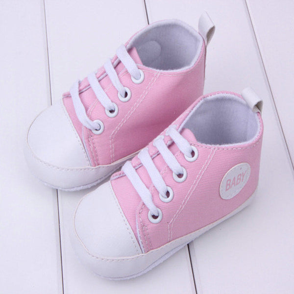 Fashion Infant Toddler Newborn Shoes Baby Girl Boy Sports Sneakers Soft Bottom Anti-slip T-tied First Walkers Prewalker