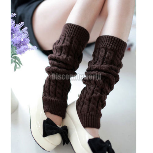 Hot New 2017 Fashion Women Ladies Winter Knit Crochet Leg Warmers Knee High Trim Boot Legging Warmer High Quality Cheap