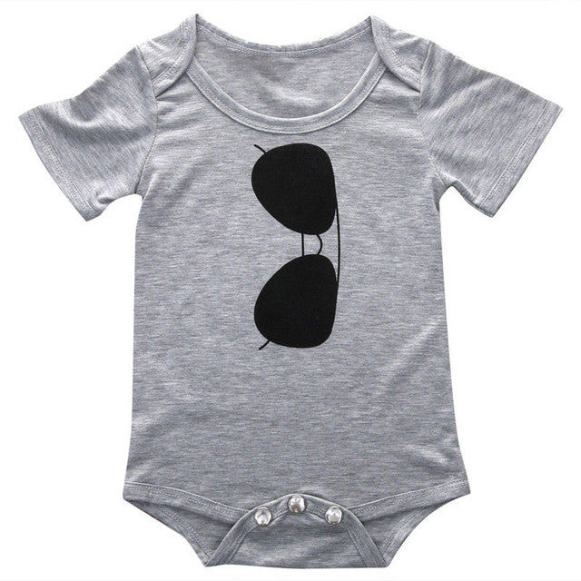 Cotton Infant Baby Boy Girls Clothing Jumpsuits Glasses Print Bodysuit One piece Baby Boys Girl Clothes Set