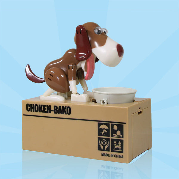 Free Shipping 1Piece Cutest Choken Bako Robotic Dog Bank Doggy Coin Bank Canine Money Box For Dog Lover