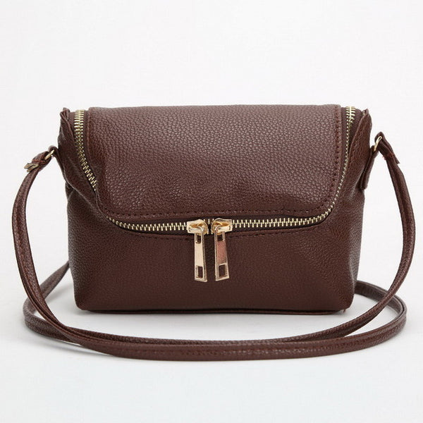 Famous Brand Design Small Fold Over Bag Mini Women Messenger bags Leather Crossbody Sling Shoulder bags Handbags Purses Zipper