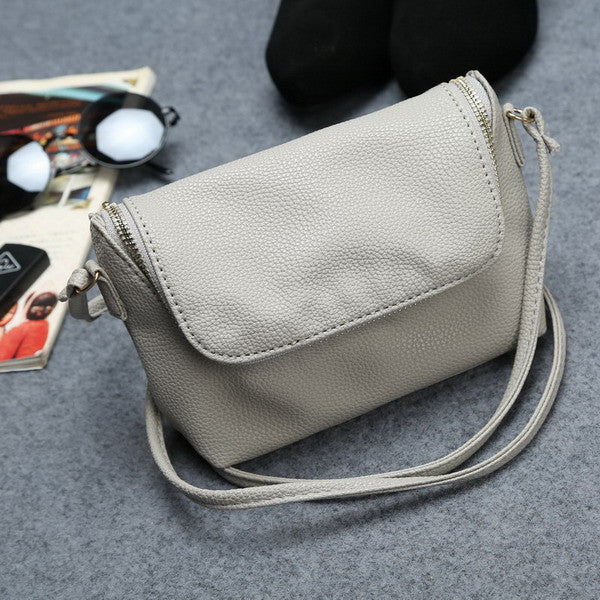 Famous Brand Design Small Fold Over Bag Mini Women Messenger bags Leather Crossbody Sling Shoulder bags Handbags Purses Zipper