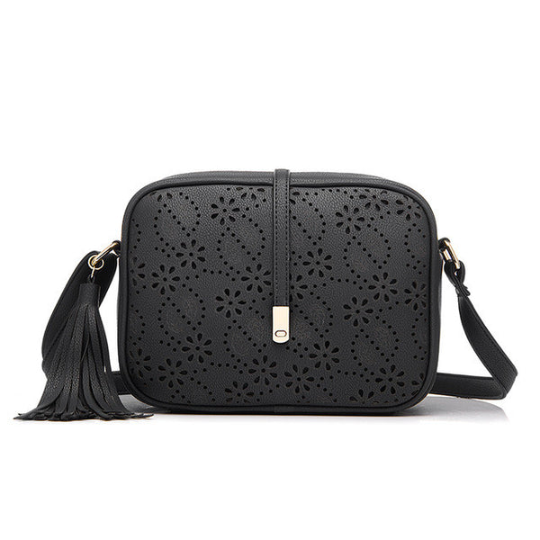 REALER brand women crossbody bags for women shoulder messenger bags crocodile pattern artificial leather handbag with tassel
