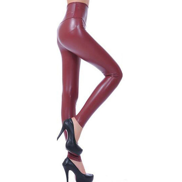 women leggings faux leather high quality slim leggings plus size High elasticity sexy pants leggins s-xl leather boots leggings