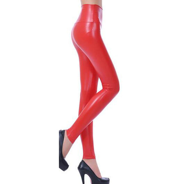 women leggings faux leather high quality slim leggings plus size High elasticity sexy pants leggins s-xl leather boots leggings