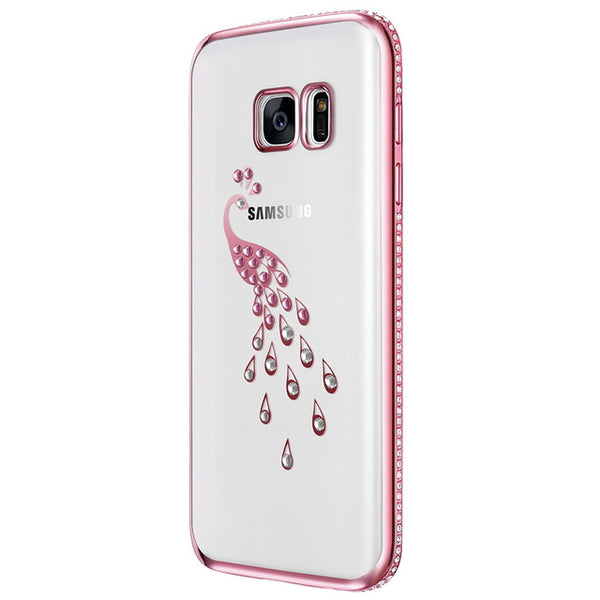 TOMKAS Silicone Case For Samsung Galaxy S7 Edge S7 Cute Transparent 3D Rhinestone Luxury Cover For Samsung Galaxy S7 Edge Coque