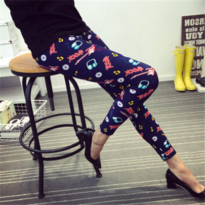 Women Comic Leggings Cartoon Printed Leggins high Stretch Girls Legging Punk Rock Leggin Disco Pants Evening Clubwear 9 styles