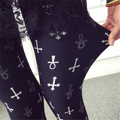 Women Comic Leggings Cartoon Printed Leggins high Stretch Girls Legging Punk Rock Leggin Disco Pants Evening Clubwear 9 styles