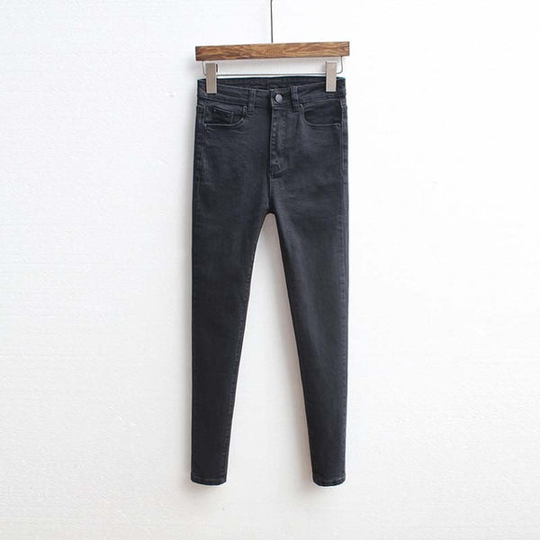 Slim Jeans For Women Skinny High Waist Jeans Woman Blue Denim Pencil Pants Stretch Waist Women Jeans Black Pants Calca Feminina