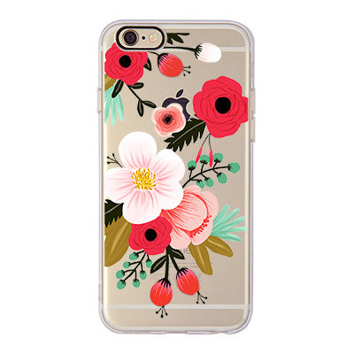 Cherry pineapple Banana leaf Flower Cactus rose peony Case Cover For Apple iphone 6 6s 4.7 / 6 plus 5.5 inch Soft TPU Case Daisy