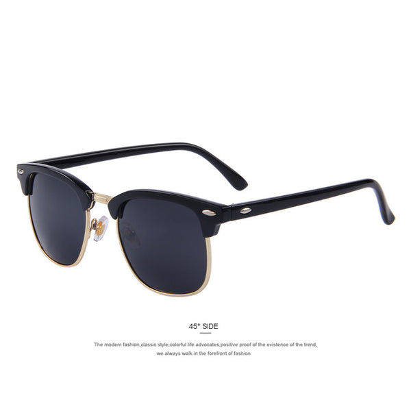 MERRY'S Men Retro Rivet Polarized Sunglasses 2016 Classic Brand Designer Unisex Sunglasses UV400 Fashion Male Eyewear